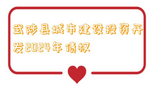 武陟县城市建设投资开发2024年债权