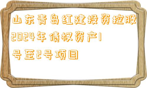 山东青岛红建投资控股2024年债权资产1号至2号项目