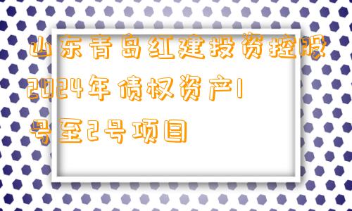 山东青岛红建投资控股2024年债权资产1号至2号项目
