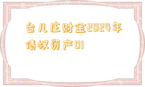 台儿庄财金2024年债权资产01