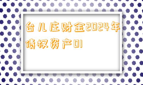 台儿庄财金2024年债权资产01