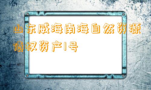 山东威海南海自然资源债权资产1号