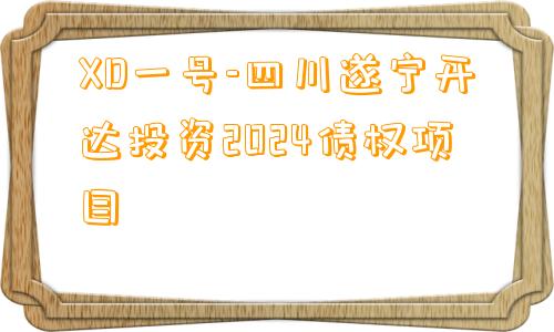 XD一号-四川遂宁开达投资2024债权项目