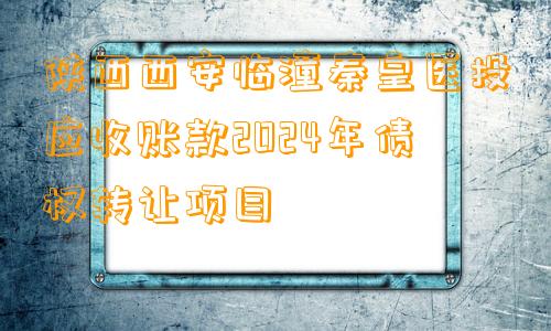 陕西西安临潼秦皇医投应收账款2024年债权转让项目