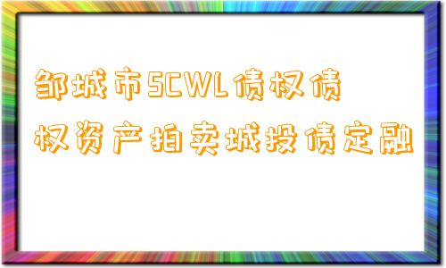 邹城市SCWL债权债权资产拍卖城投债定融