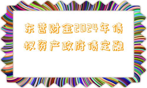 东营财金2024年债权资产政府债定融