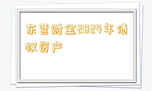 东营财金2024年债权资产