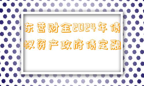 东营财金2024年债权资产政府债定融