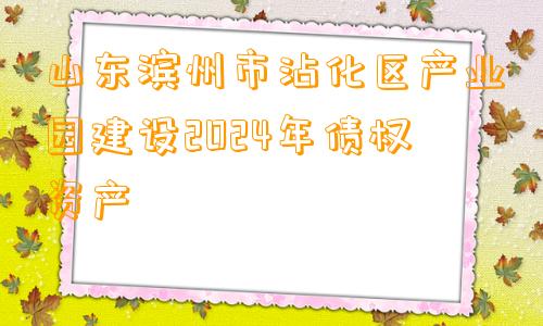 山东滨州市沾化区产业园建设2024年债权资产