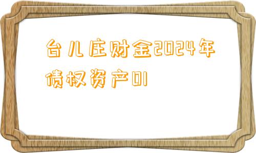 台儿庄财金2024年债权资产01