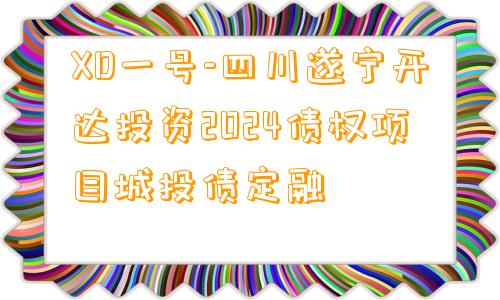 XD一号-四川遂宁开达投资2024债权项目城投债定融
