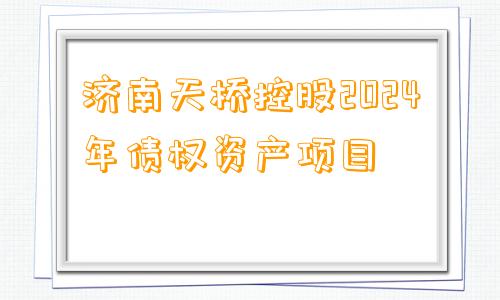 济南天桥控股2024年债权资产项目