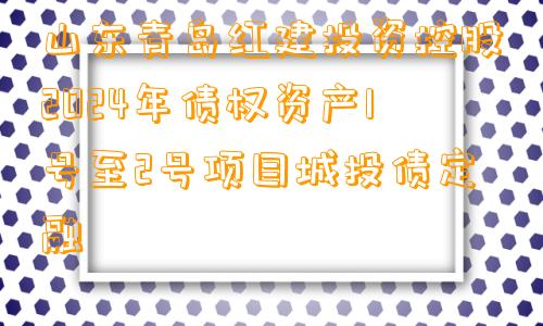 山东青岛红建投资控股2024年债权资产1号至2号项目城投债定融