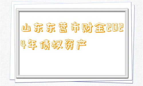 山东东营市财金2024年债权资产