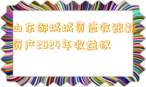 山东邹城城资应收账款资产2024年收益权