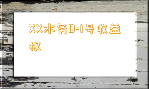 XX水务D-1号收益权