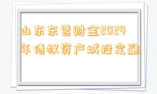 山东东营财金2024年债权资产城投定融