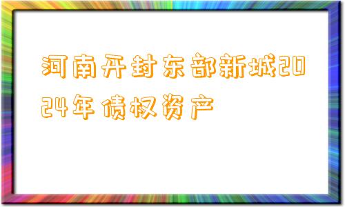 河南开封东部新城2024年债权资产