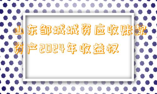 山东邹城城资应收账款资产2024年收益权