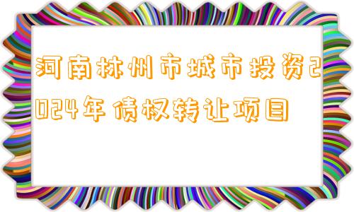 河南林州市城市投资2024年债权转让项目