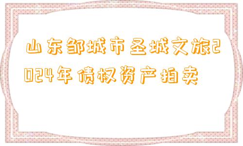 山东邹城市圣城文旅2024年债权资产拍卖