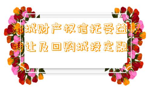 郯城财产权信托受益权转让及回购城投定融