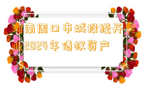 河南周口市城投经开实业2024年债权资产