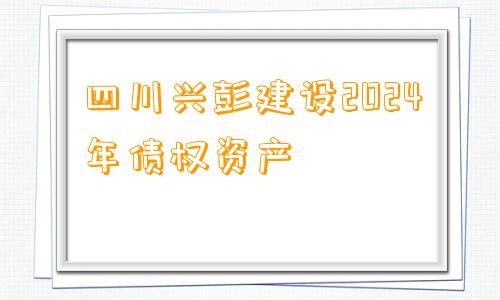 四川兴彭建设2024年债权资产