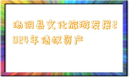 汤阴县文化旅游发展2024年债权资产