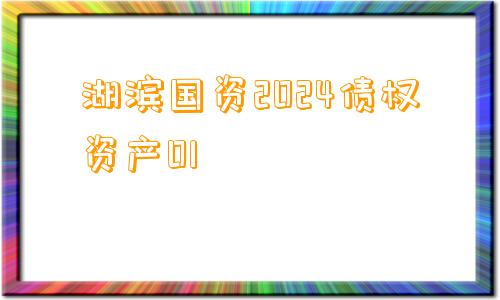 湖滨国资2024债权资产01