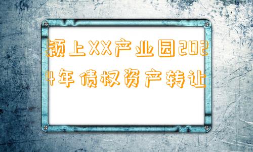 颍上XX产业园2024年债权资产转让