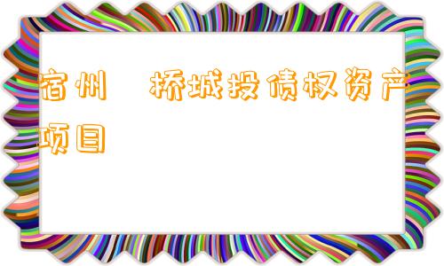 宿州埇桥城投债权资产项目