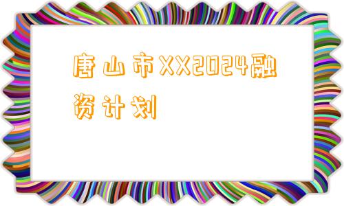 唐山市XX2024融资计划