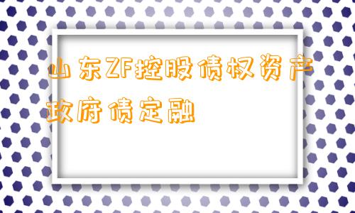 山东ZF控股债权资产政府债定融