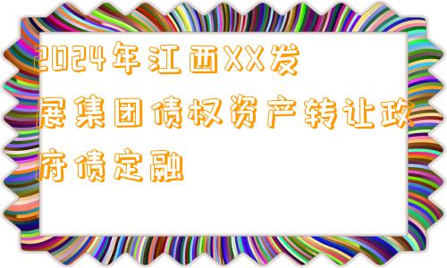 2024年江西XX发展集团债权资产转让政府债定融