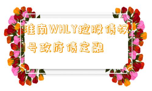 淮南WHLY控股债权1号政府债定融