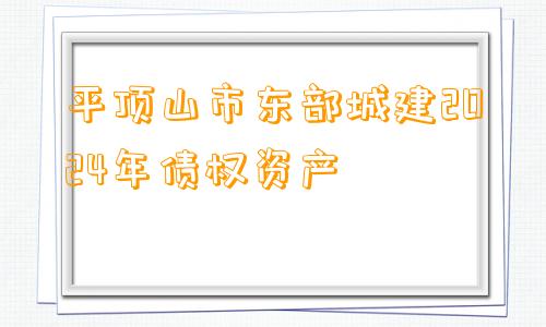 平顶山市东部城建2024年债权资产