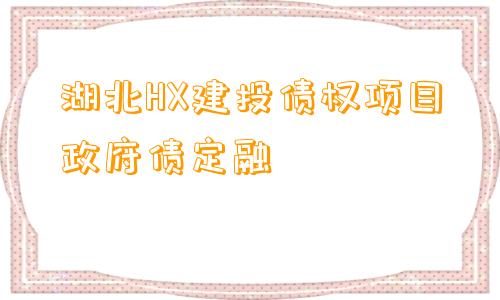 湖北HX建投债权项目政府债定融