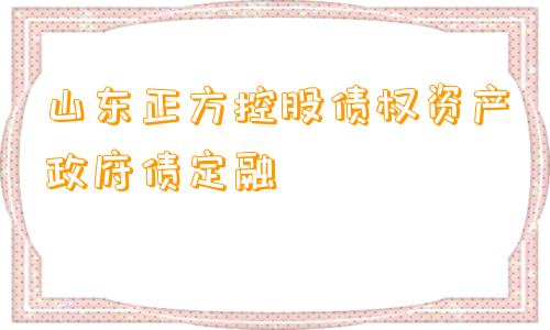 山东正方控股债权资产政府债定融