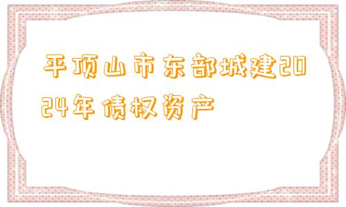 平顶山市东部城建2024年债权资产