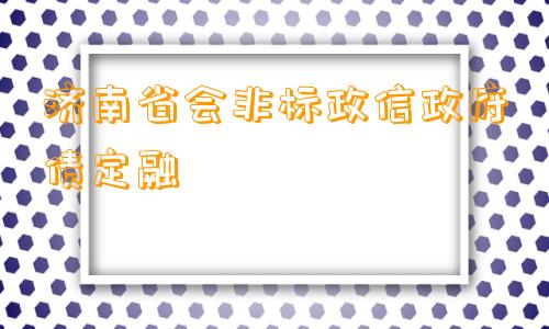 济南省会非标政信政府债定融