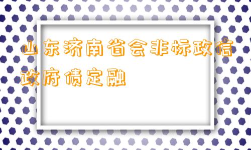 山东济南省会非标政信政府债定融