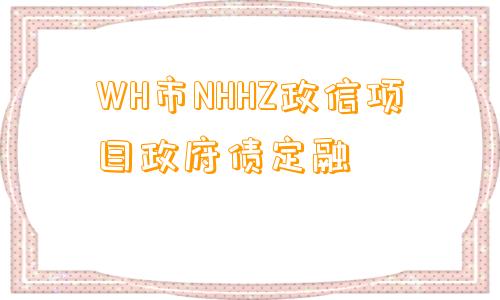 WH市NHHZ政信项目政府债定融