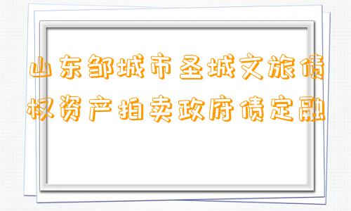 山东邹城市圣城文旅债权资产拍卖政府债定融