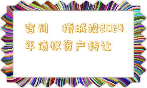 宿州埇桥城投2024年债权资产转让