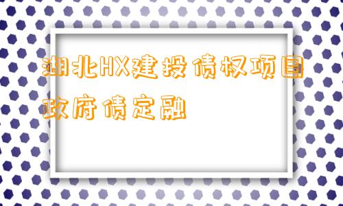 湖北HX建投债权项目政府债定融