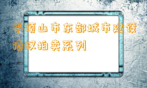 平顶山市东部城市建设债权拍卖系列