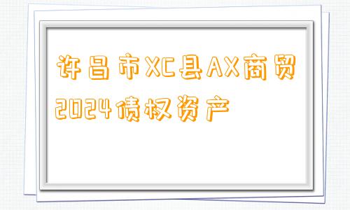 许昌市XC县AX商贸2024债权资产