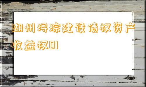 湖州浔淙建设债权资产收益权01