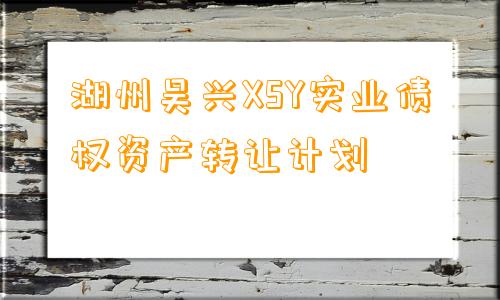 湖州吴兴XSY实业债权资产转让计划